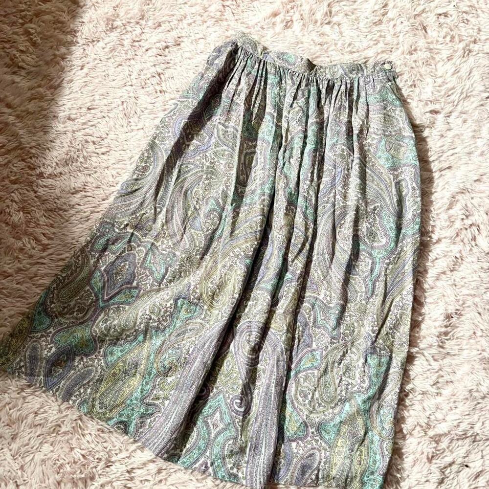 Paisley Pastel‎ Coquette Twee Teacher Grandma Core Retro Kidcore Long Skirt